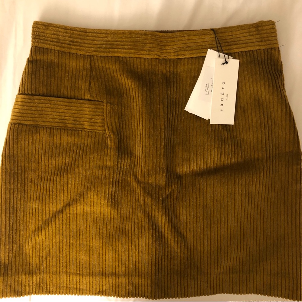 Sandro corduroy mini skirt, new with tags